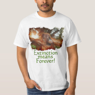 オランウータン及びジャングルの野性生物の絶滅のTシャツ Tシャツ