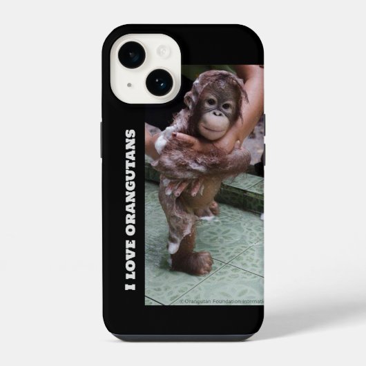 オランウータン孤児レスキュー iPhoneケース (裏面)
