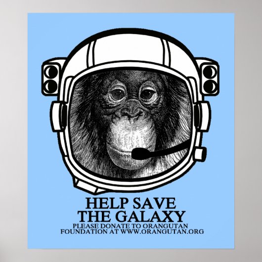 オランウータン宇宙飛行士救済救-銀河系ポスター ポスター (正面)