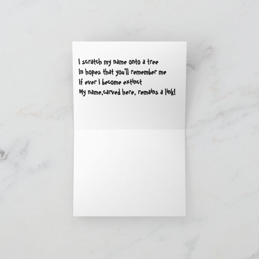 オランウータン感謝デーの献上品 カード (内部)