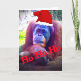オランウータン標準クリスマスカード シーズンカード