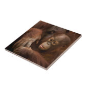 オランウータン母とベビーザズー タイル (側面)