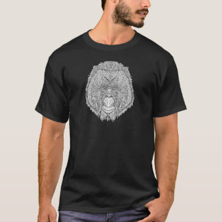 オランウータン猿のティー-入れ墨の芸術のスタイルの着色 Tシャツ