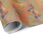 オランウータン猿の抽象芸術の金ゴールド ラッピングペーパー (ロールコーナー)