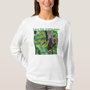 オランウータン自然ボルネオ Tシャツ