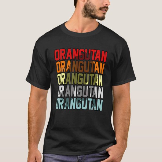 オランウータン野生生物 Tシャツ (正面)