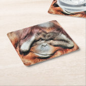 オランウータン スクエアペーパーコースター (アングル)