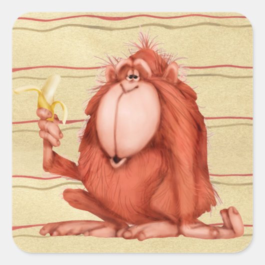 オランウータン – ステッカー (正面)