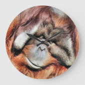 オランウータン ラージ壁時計 (正面)