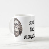 オランウータンOFIのベビーの写真の芸術 コーヒーマグカップ (正面左)