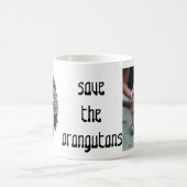 オランウータンOFIのベビーの写真の芸術 コーヒーマグカップ (中央)