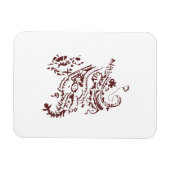 オランギーレッド装飾デザイン マグネット (横)