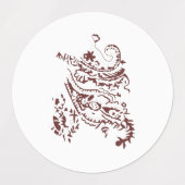 オランギーレッド装飾デザイン ラベル (デザイン1)