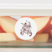 オランギーレッド装飾デザイン ラベル (貼付)