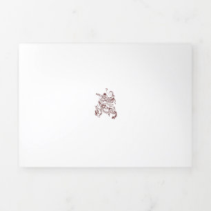 オランギーレッド装飾デザイン 三つ折りカード