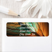 オラングリー抽象芸術フラクタル差出人住所ステッカー ラベル (インサイチュ)