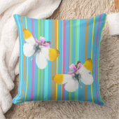 オランゲチップバターストライプフライズパターン装飾用クッション クッション (ブランケット)