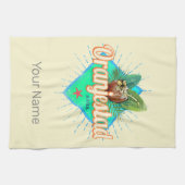 オランジェスタッドアルバレトロヴィンテージカリブの土産 キッチンタオル (横)