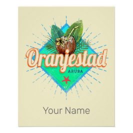 オランジェスタッドアルバレトロヴィンテージカリブの土産 ポスター