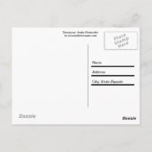 オランジェスタッド、アルバ水彩色 ポストカード (裏面)