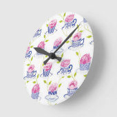 オランジェリーでハイ・ティー ラウンド壁時計 (傾斜)