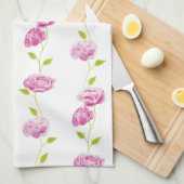 オランジェリーの牡丹 キッチンタオル (四つ折り)