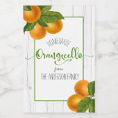 オランジェロ水彩オレンジカスタム色の素朴な脚本 ワインラベル (シングルラベル)