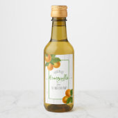 オランジェロ水彩オレンジカスタム色の素朴な脚本 ワインラベル (正面)