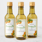 オランジェロ水色オレンジカスタムのスクリプト名 ワインラベル (ボトル)