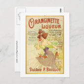 オランジネットリキュールヴィンテージファインアート ポストカード (正面/裏面)