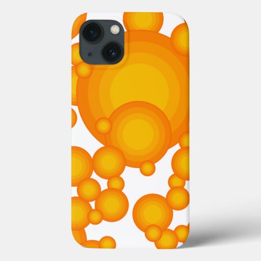 オランジュ 70年代風の泡のような円形の模様 Case-Mate iPhoneケース (裏面)