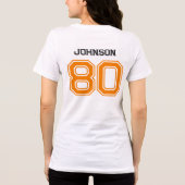 オランスポーツチーム名前をカスタムする、選手ナンバー、チーム トライブレンドＴシャツ (裏面)