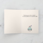 オランダおめでとう結婚ズブルーレトロカー カード (内部)