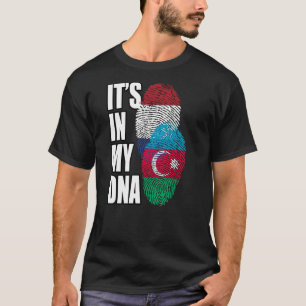 オランダおよびアゼルバイジャンミックスDNAフラグ伝統 Tシャツ