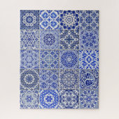 オランダかわいらしタイル – 浮き上がったルックブルーとホワイトジ ジグソーパズル (縦)