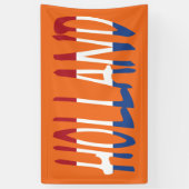 オランダがオランダ旗を掲げる 横断幕 (縦)