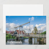 オランダで木製の橋を持ち上げるオランダ (正面/裏面)