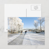 オランダでscating氷 ポストカード (正面/裏面)