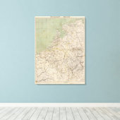 オランダとベルギー地図 キャンバスプリント (インサイチュ (ウッドフロア))
