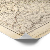 オランダとベルギー地図 ポスター (角)