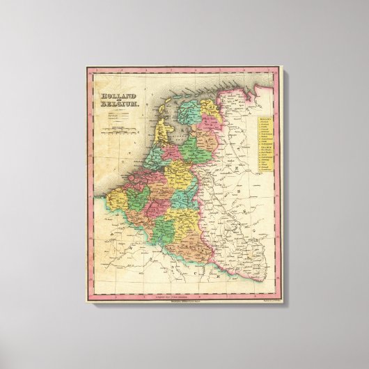 オランダとベルギー キャンバスプリント (正面)