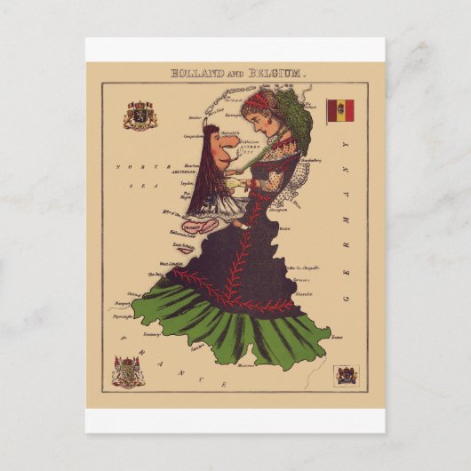 オランダとベルギー ポストカード (正面)