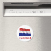オランダなびく国旗と名前(オランダ) マグネット (インサイチュ (食洗機))