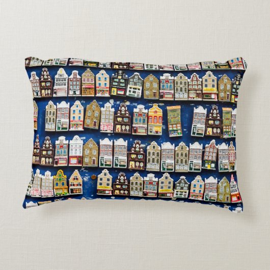 オランダのお土産、アムステルダム通りシーン。 アクセントクッション (裏面)
