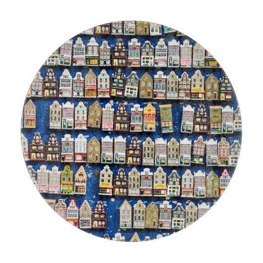 オランダのお土産、アムステルダム通りシーン。 カッティングボード (正面)