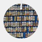 オランダのお土産、アムステルダム通りシーン。 ガラスオーナメント (裏面)