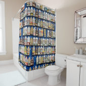 オランダのお土産、アムステルダム通りシーン。 シャワーカーテン (インサイチュ)