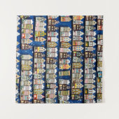 オランダのお土産、アムステルダム通りシーン。 タペストリー (正面(横))