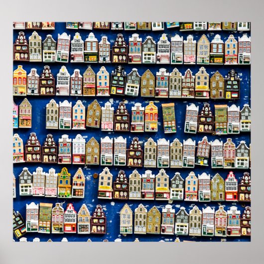 オランダのお土産、アムステルダム通りシーン。 ポスター (正面)