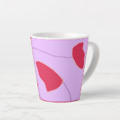 オランダのような赤いチューリップラテマグカップ カフェラテマグ (右アングル)